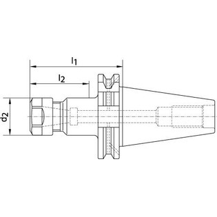 3224 - mandrin à pince er iso 40 type adb avec arrosage g2.5