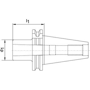 3066 - mandrin iso 40 pour queue cm avec filetage de serrage