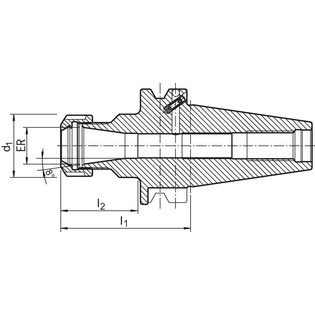 3234 - mandrin à pince er bt40 type adb g2.5 avec arrosage