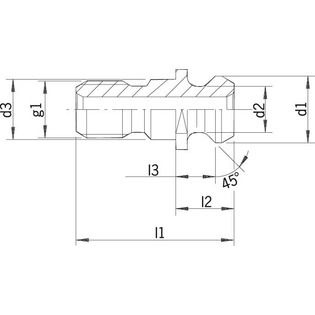 3685 - tirettes iso 7388-3 forme ud avec alésage traversant