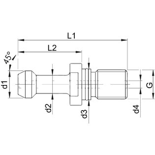 3685 - tirettes hurco/haas avec alésage traversant