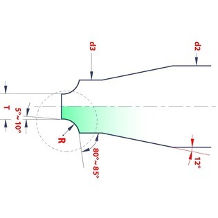 8550-h 1/4 cercle revêtue